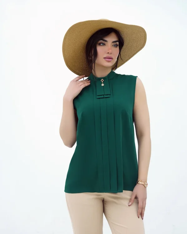 تاپ زنانه مدل یقه ایستاده کد 207