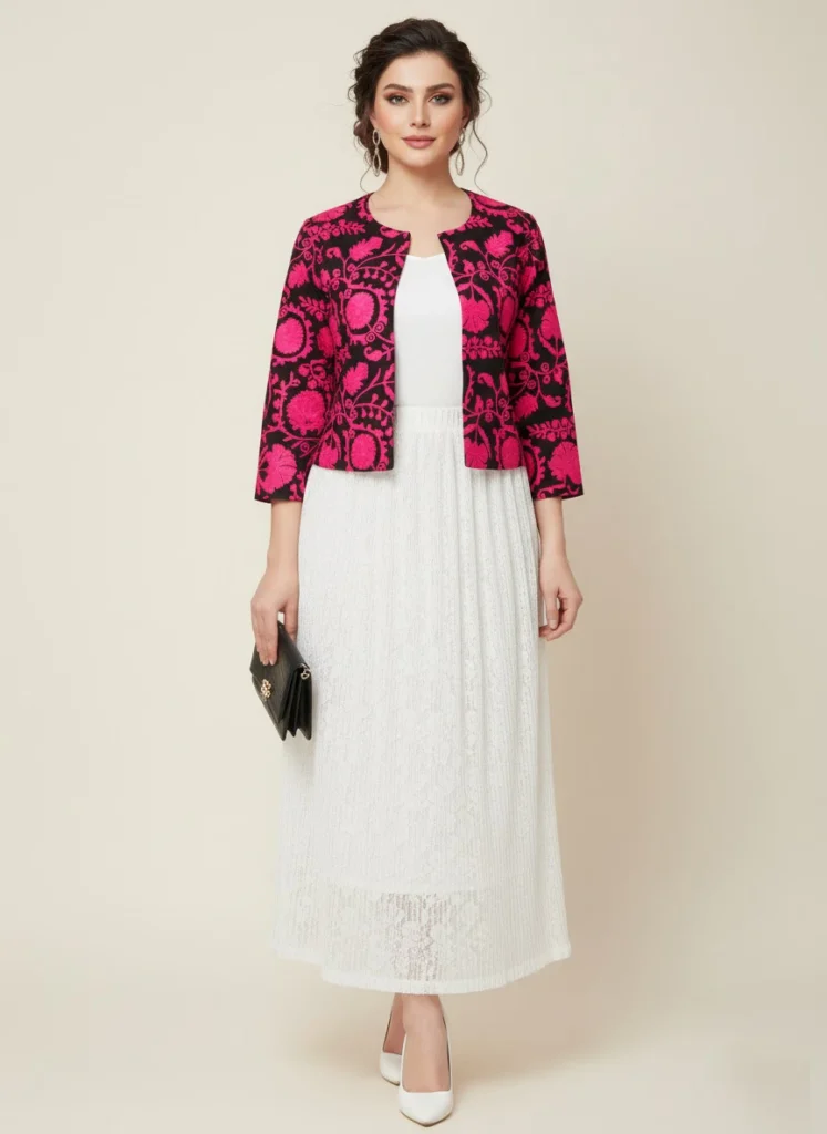 دامن گیپور آستردار مدل کلوش کد 219