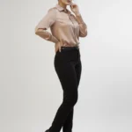 شومیز زنانه ساتن مدل یقه مردانه کد 183