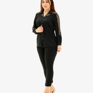 شومیز زنانه مدل یقه شکاری کد 220