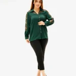 شومیز زنانه مدل یقه شکاری کد 220