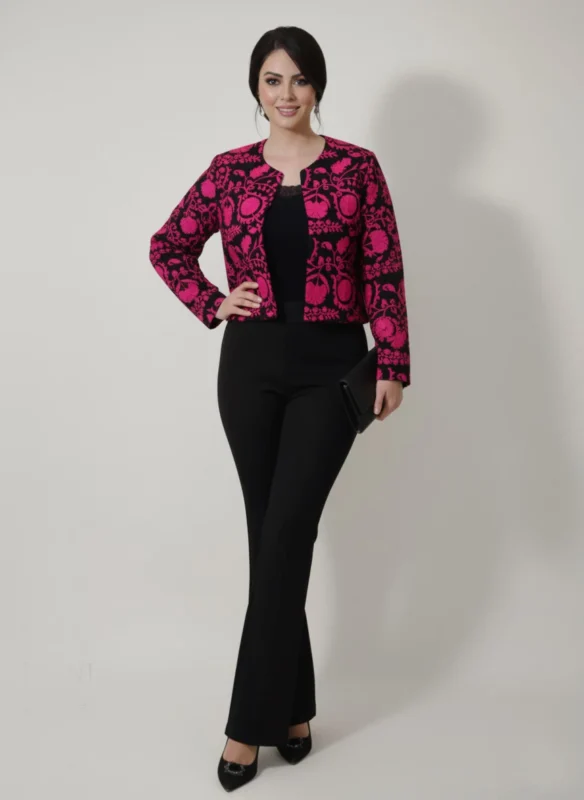 کت کراپ سوزن دوزی زنانه کد 227